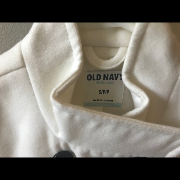 Old Navy White Peacoat. Size Small - Picture 2 of 4